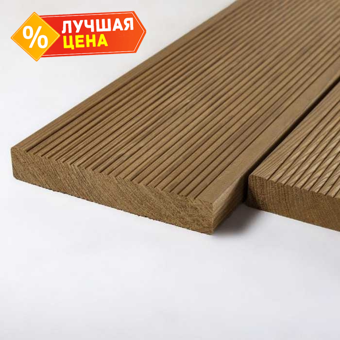 Шпунт 25x140x5000 мм Экстра термо-лиственница Коричневый